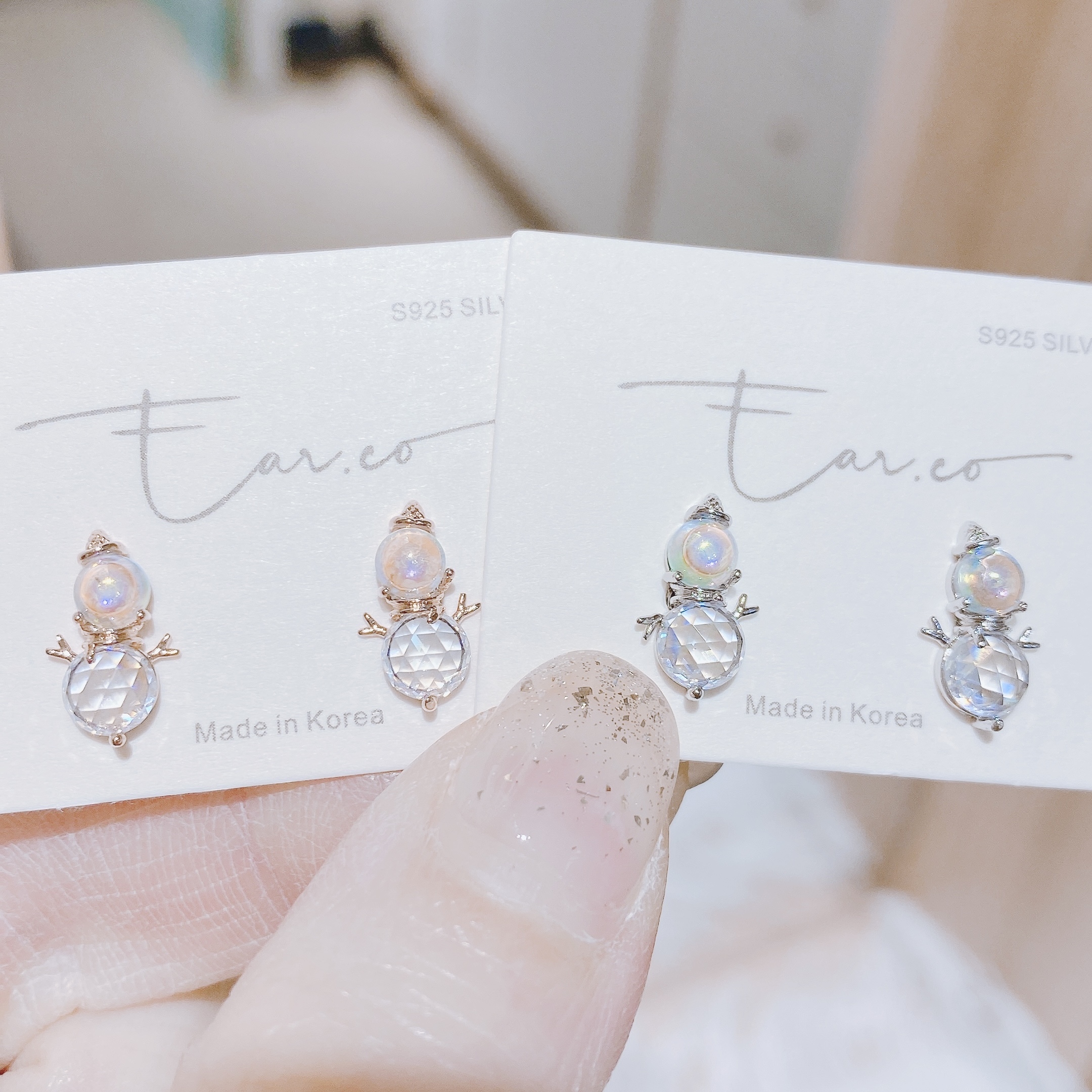 迷你Bling小雪人 #E125