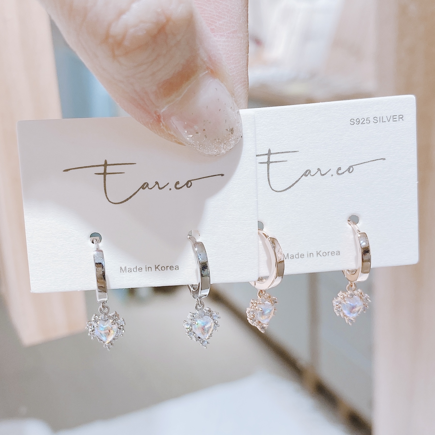 魔幻心形耳圈 #E121