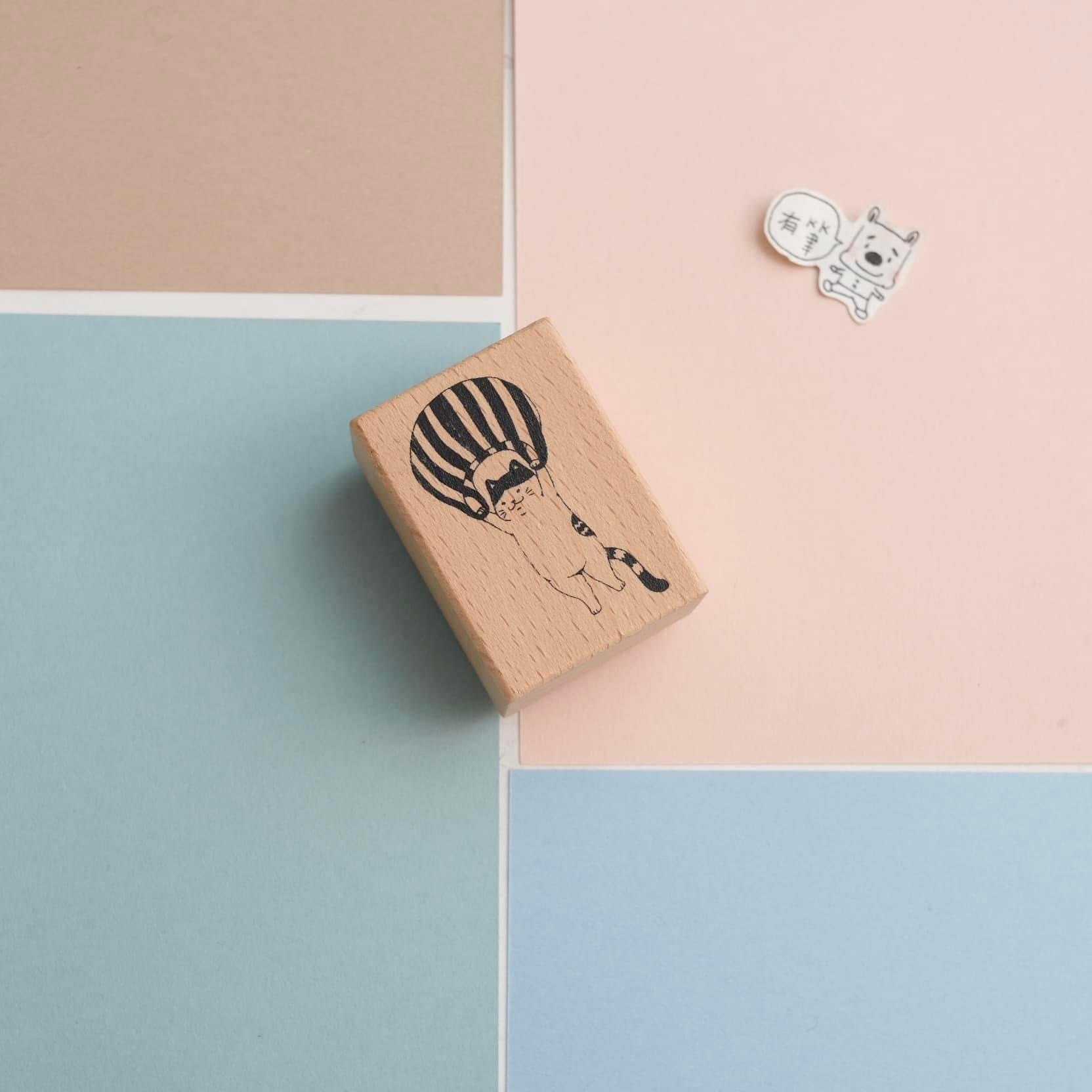 貓咪狂想曲系列印章 空降貓 | 白色吉米 臺灣