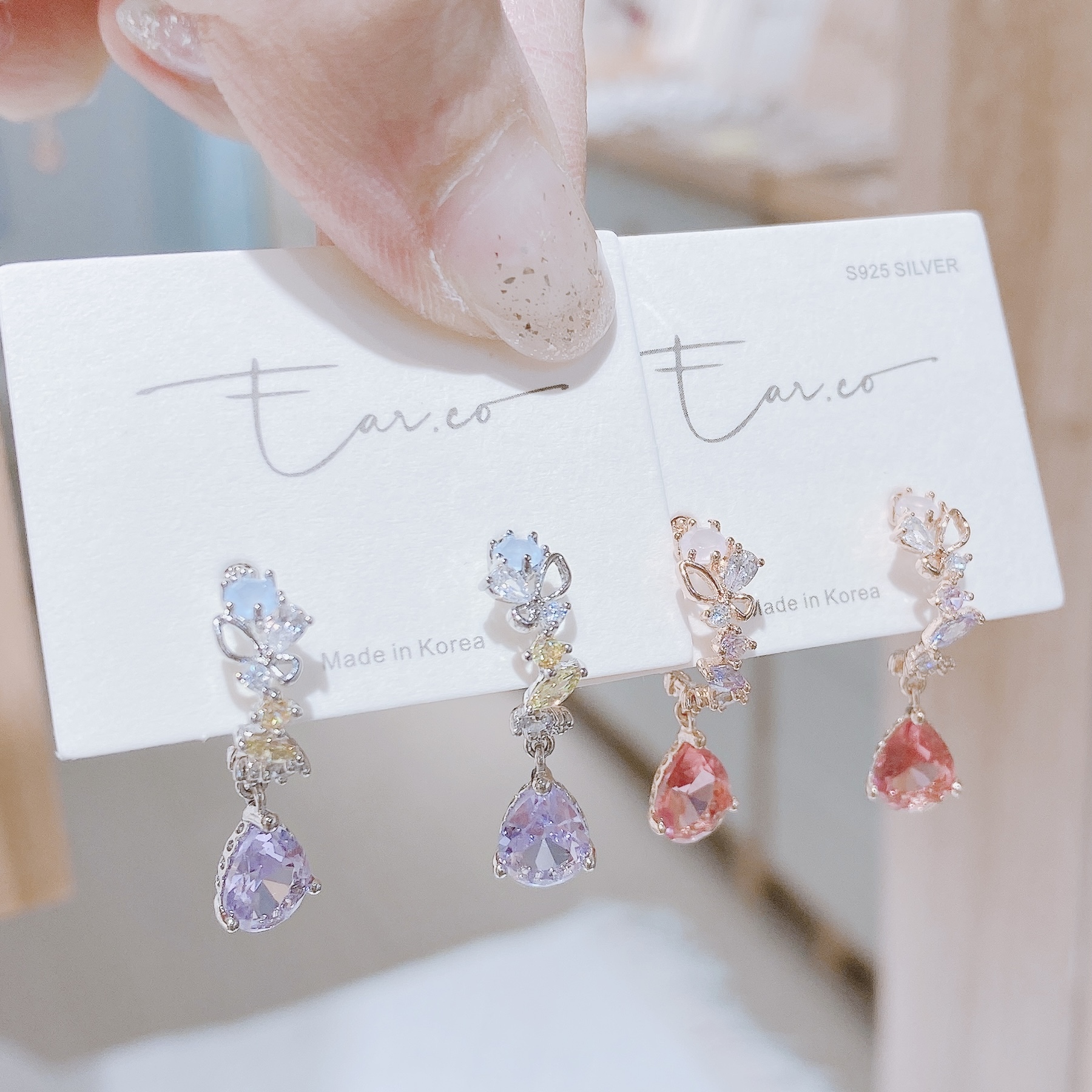 小蝴蝶半圈垂釣水滴Jelly #E131