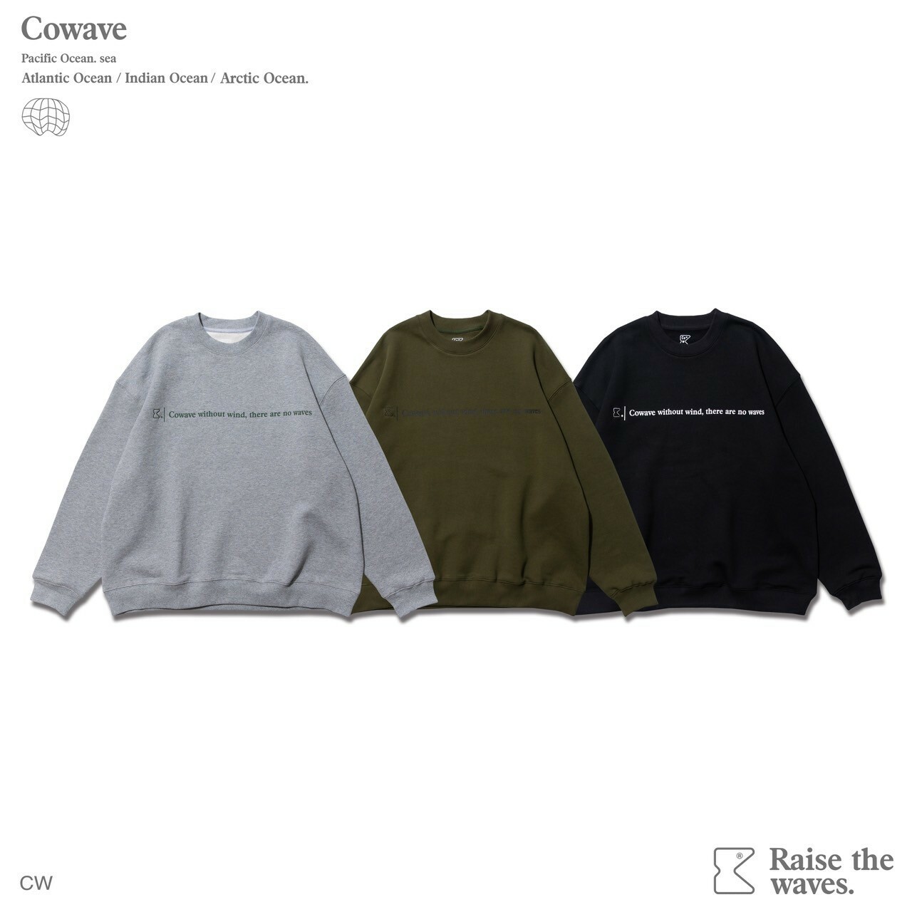 Cowave 2023-24 Fall & Winter Slogan font Sweatshirt -