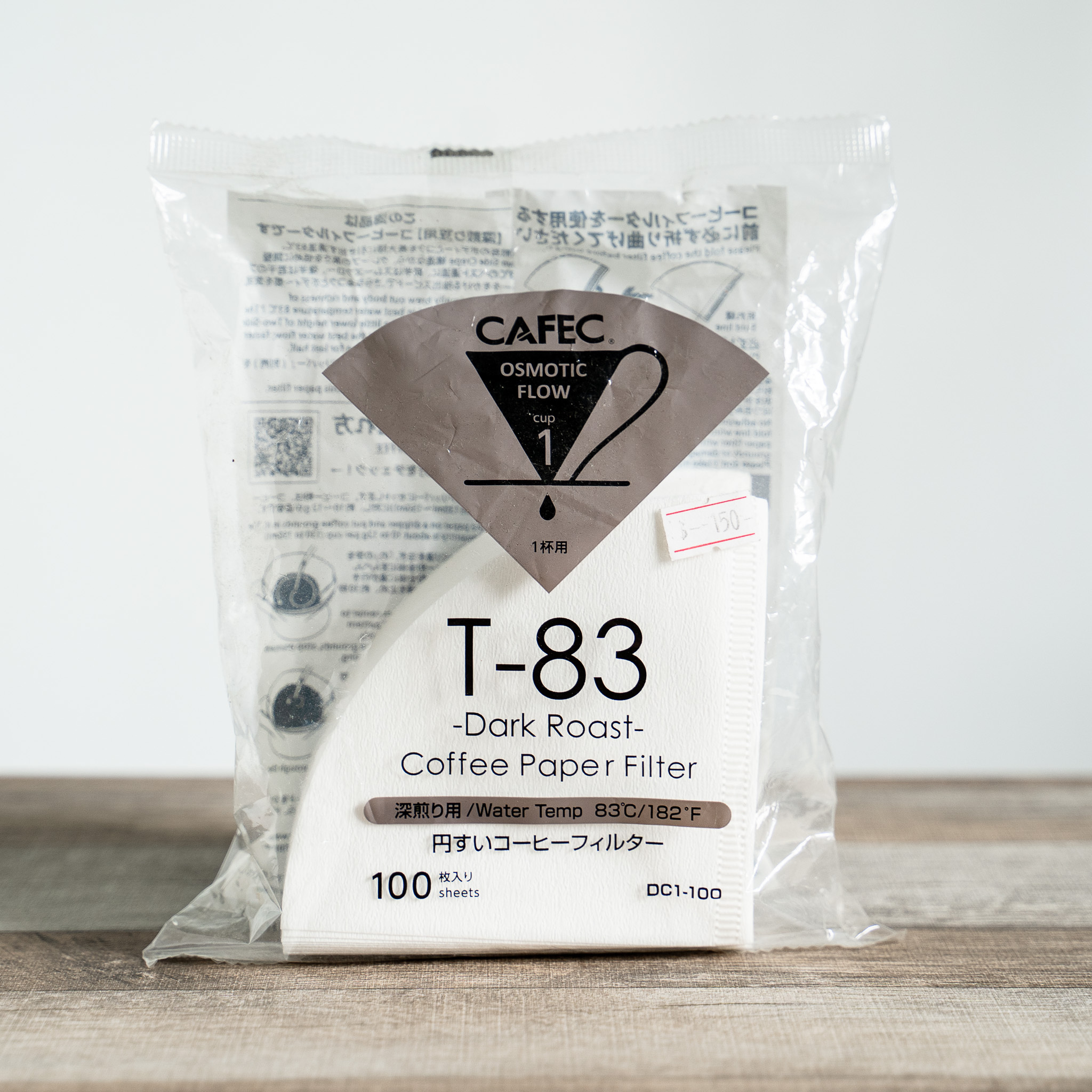 日本三洋錐形咖啡漂白濾紙 淺焙中焙深焙100入-cup1