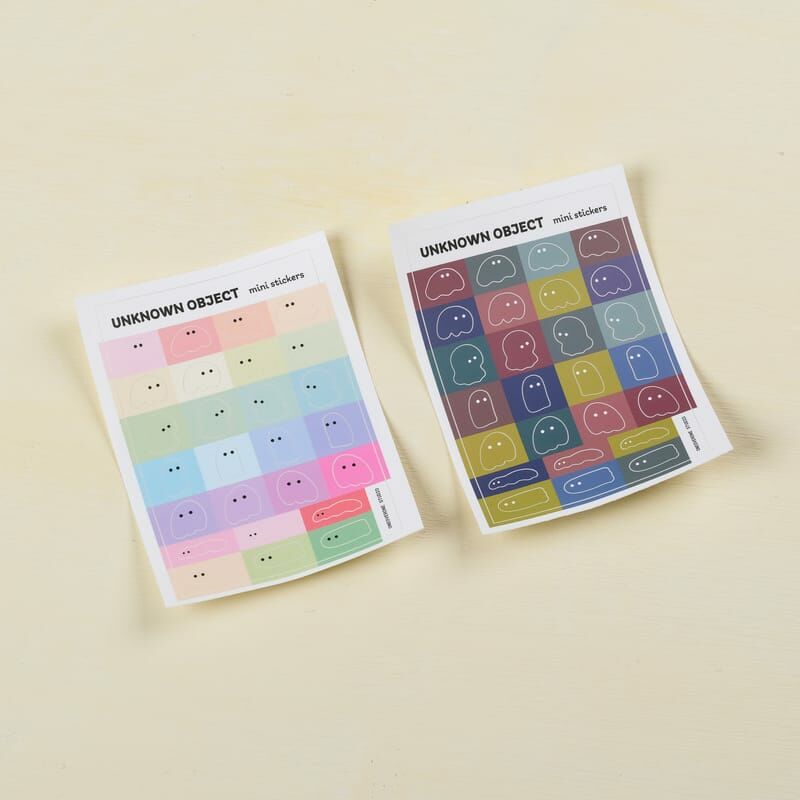 不明物體 彩色款 迷你防水貼紙 ｜1/1工作室