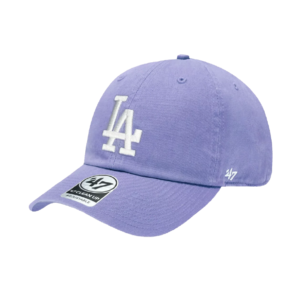 47 Brand MLB CLEAN UP 系列 洛杉磯道奇 LA棒球老帽-薰衣草