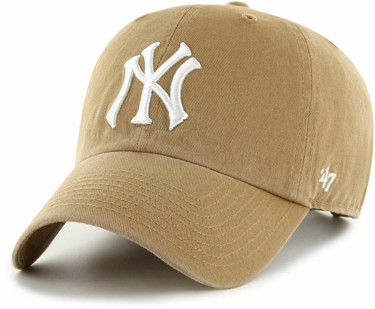 47 Brand MLB CLEAN UP 系列 紐約洋基 NY棒球老帽-深卡其