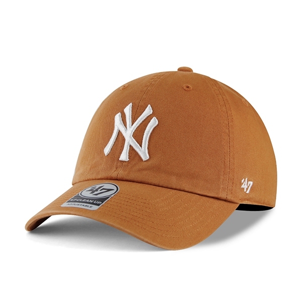 47 Brand MLB CLEAN UP 系列 紐約洋基 NY棒球老帽-深橘