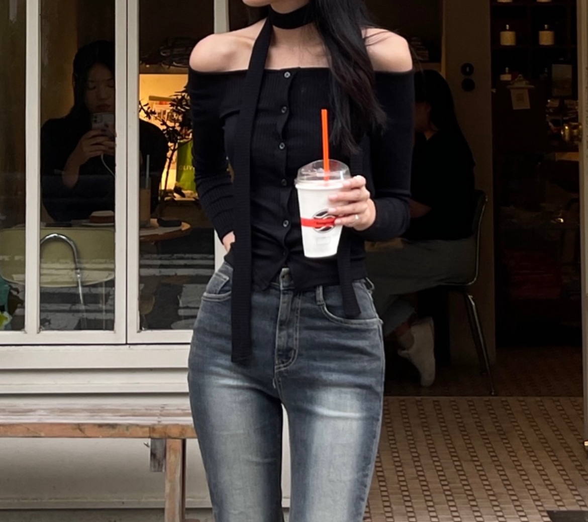 KR DRAMA SCARF TOP SET (3 COLORS)