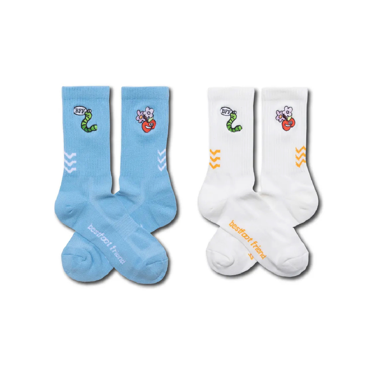 【車庫服飾】BEST FOOT FRIEND / Apple & Worm 蘋果與蟲 長襪