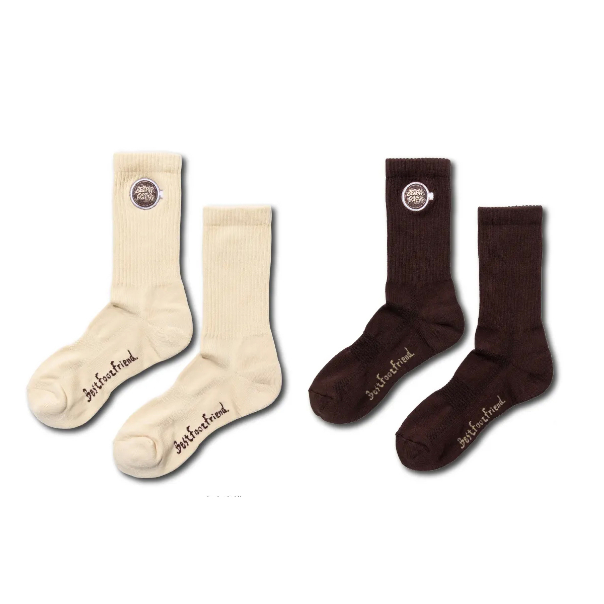 【車庫服飾】BEST FOOT FRIEND / Cappuccino 卡布奇諾 長襪