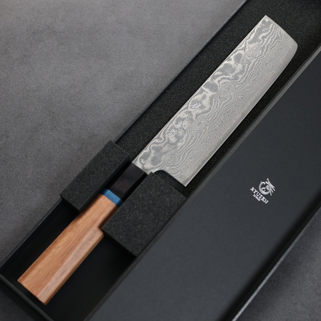 龍泉刃物 梵天雲龍 改 菜切 165mm VG10 63層鎳染大馬士革/本鍛造