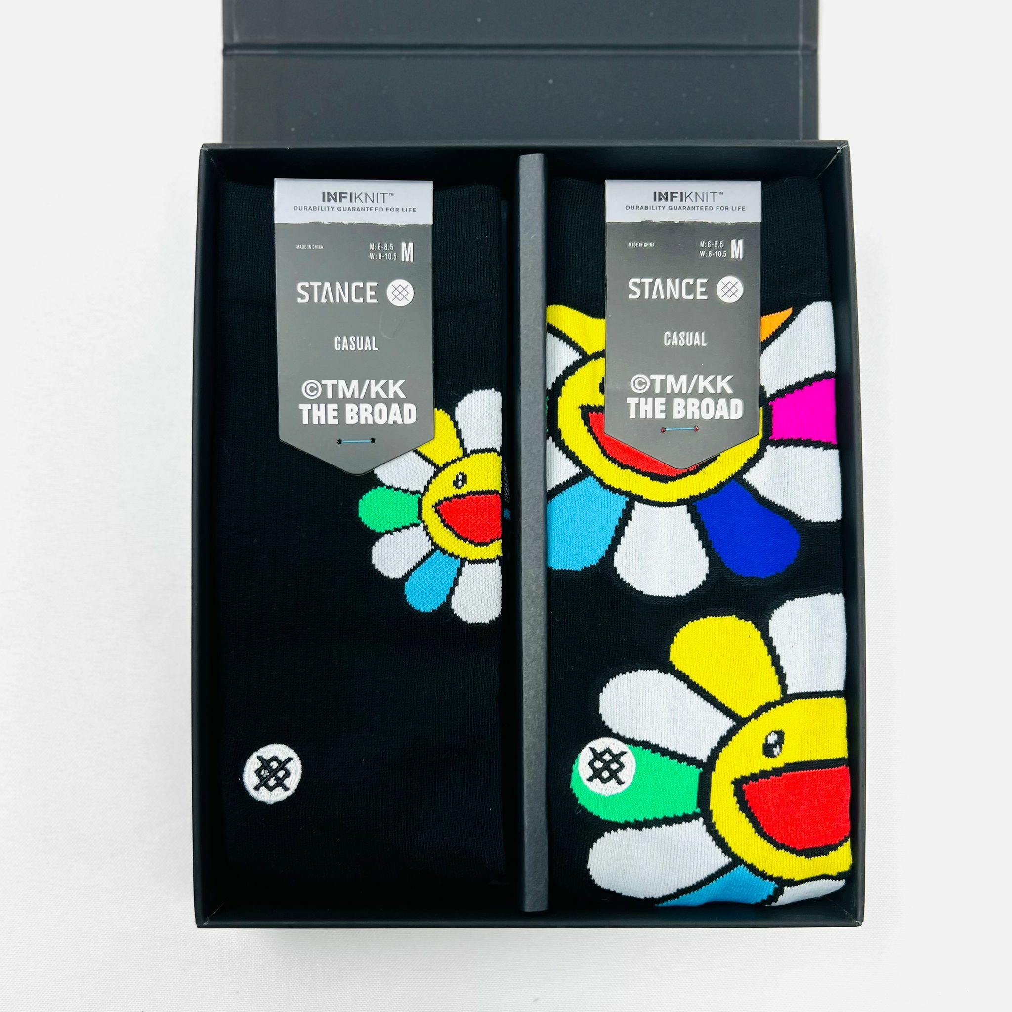 Takashi Murakami Flower Box Set Socks(Set of 2) - Black