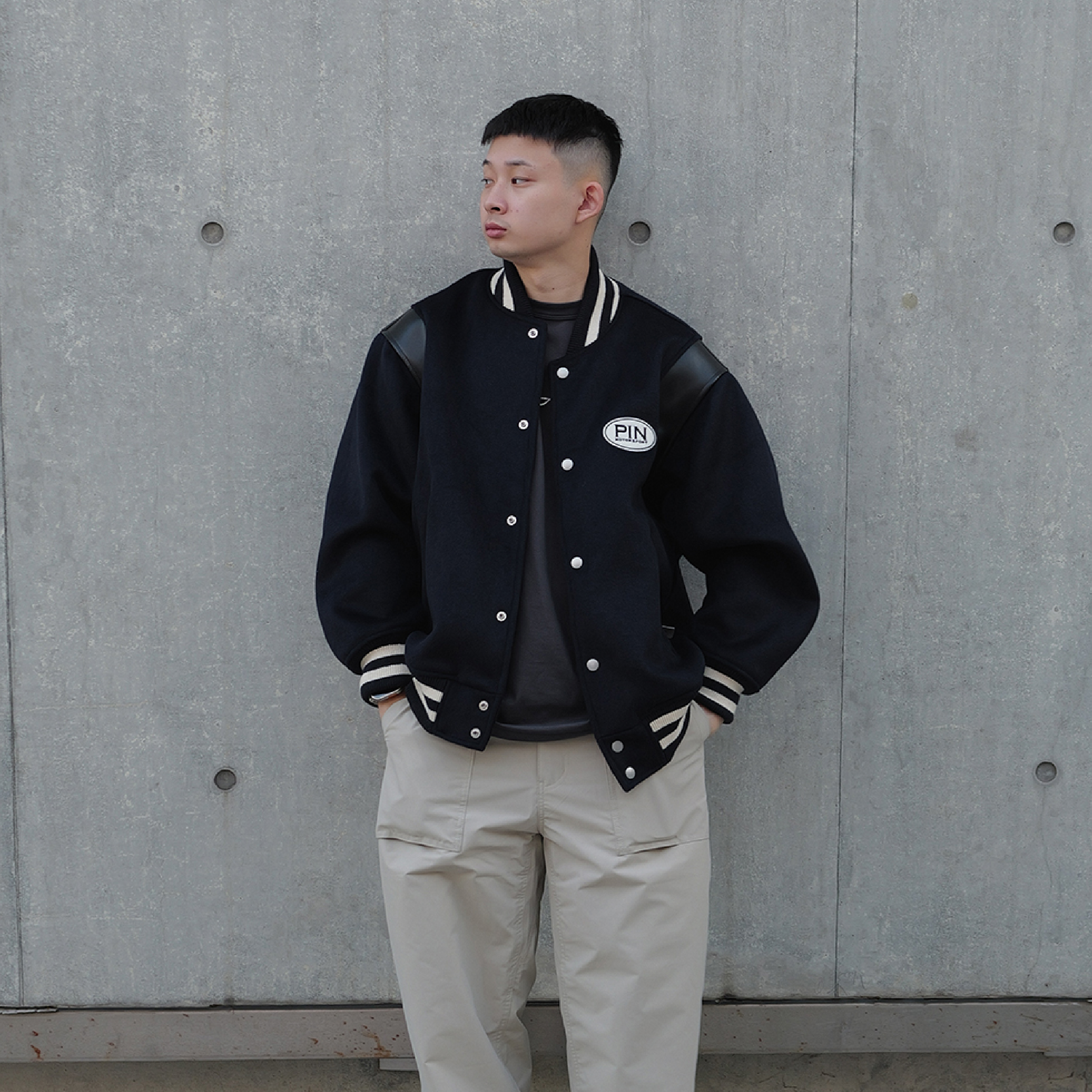 PIN SKTBS Wool Baseball Jacket 美式毛呢 棒球外套