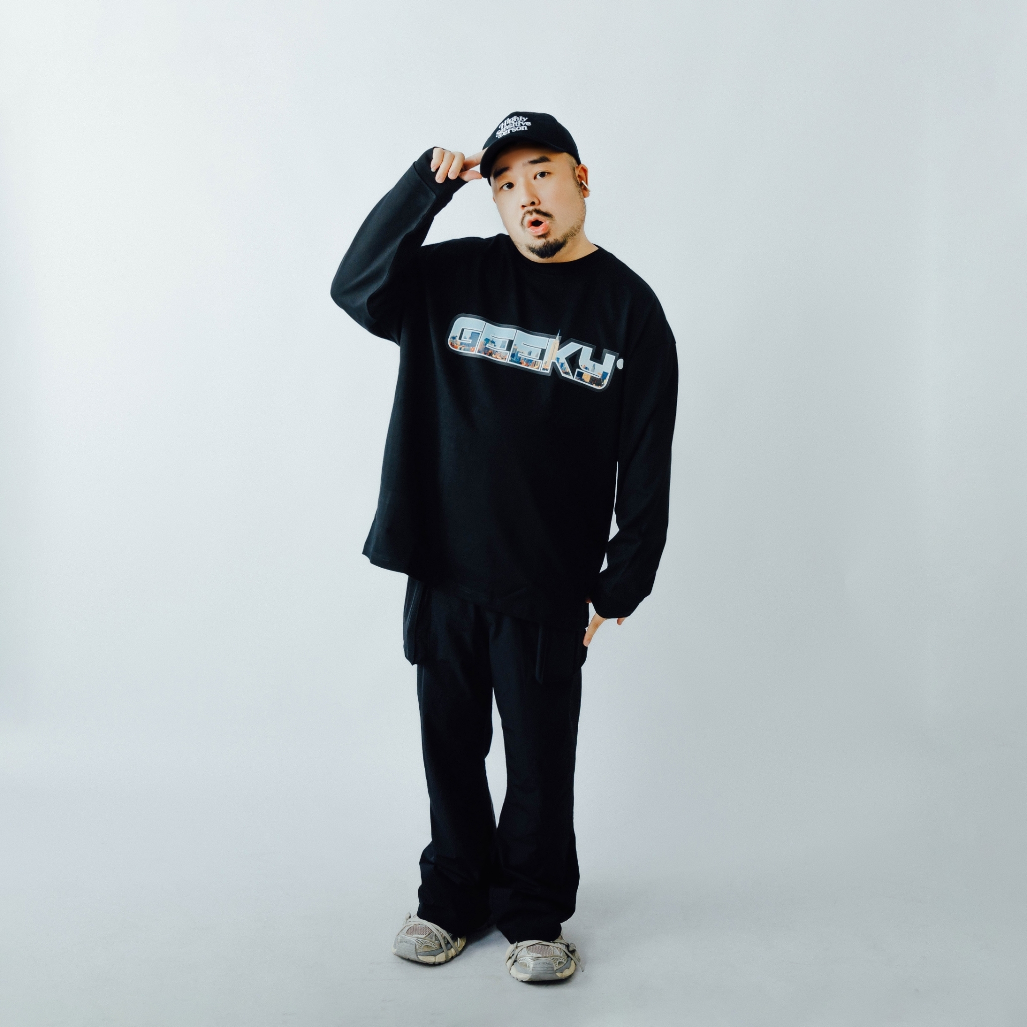 GEEKY 紐約市長袖T-黑