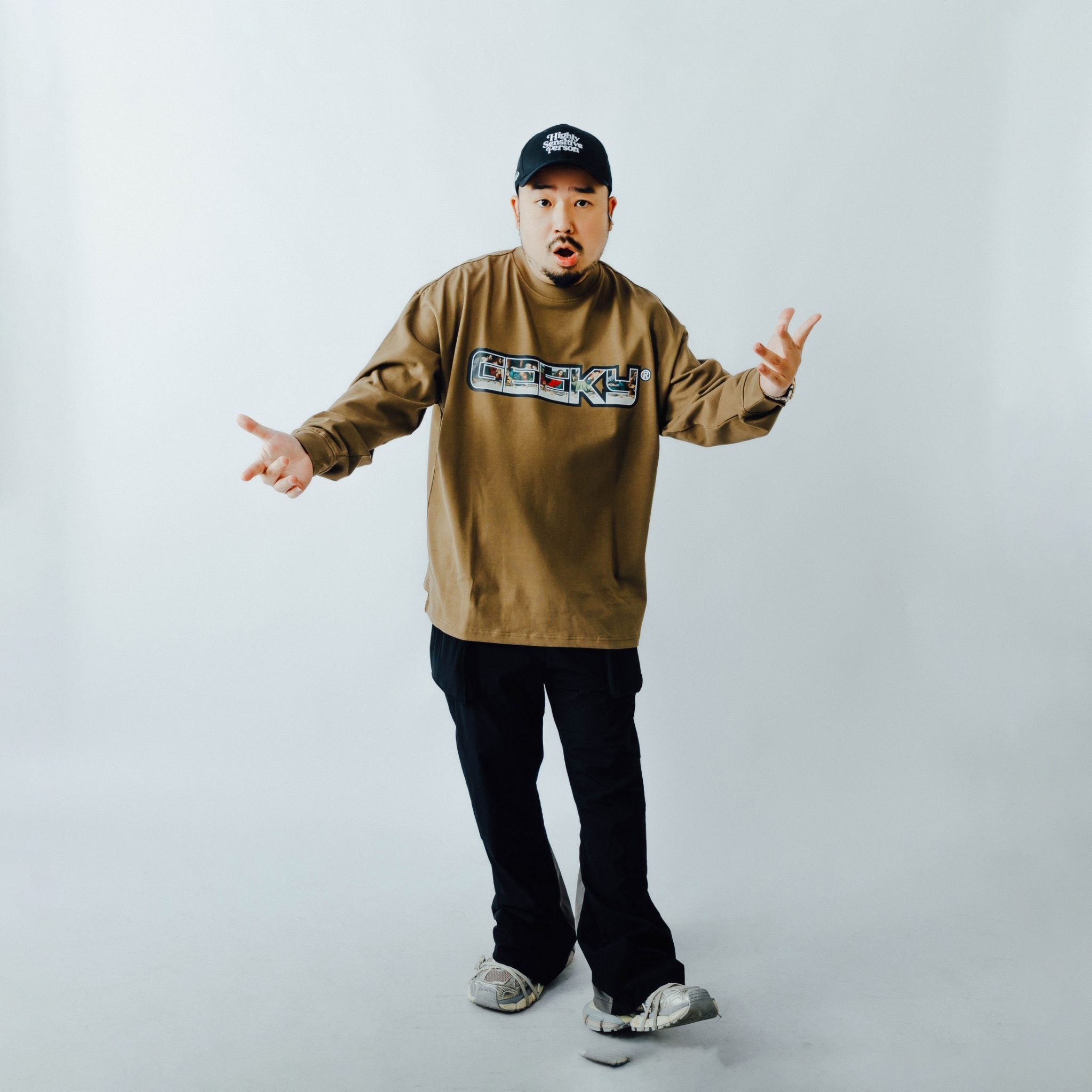 GEEKY 最後的晚餐長袖T-咖啡