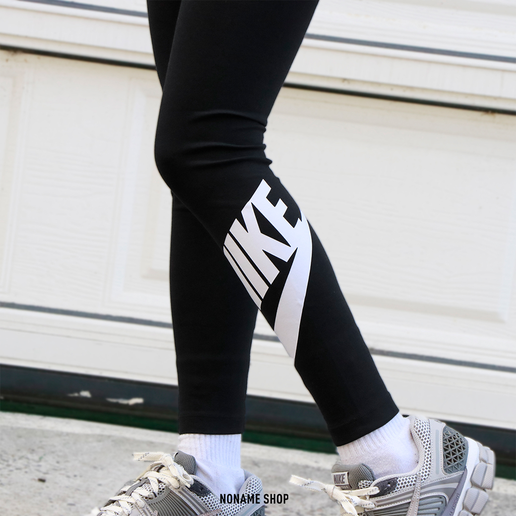 NIKE CLASSICS 高腰 字勾 內搭褲 緊身褲 黑色 (女款)