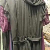 [S] DKNY MOCK NECK FLUTTER CAP SLEEVE DRESS,BLACK, DD3GI092-BLK (SD712)