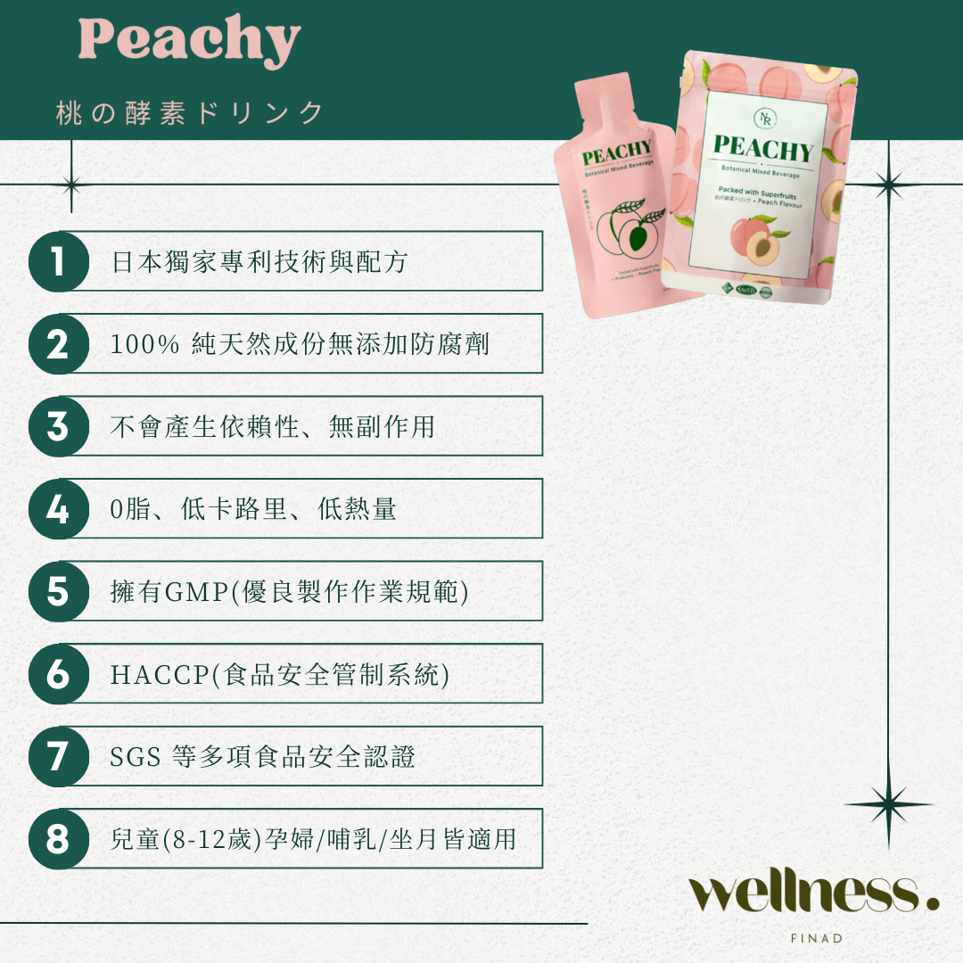 【便秘終結者! 阻油隔脂抗糖】Peachy Detox 桃の益生菌酵素