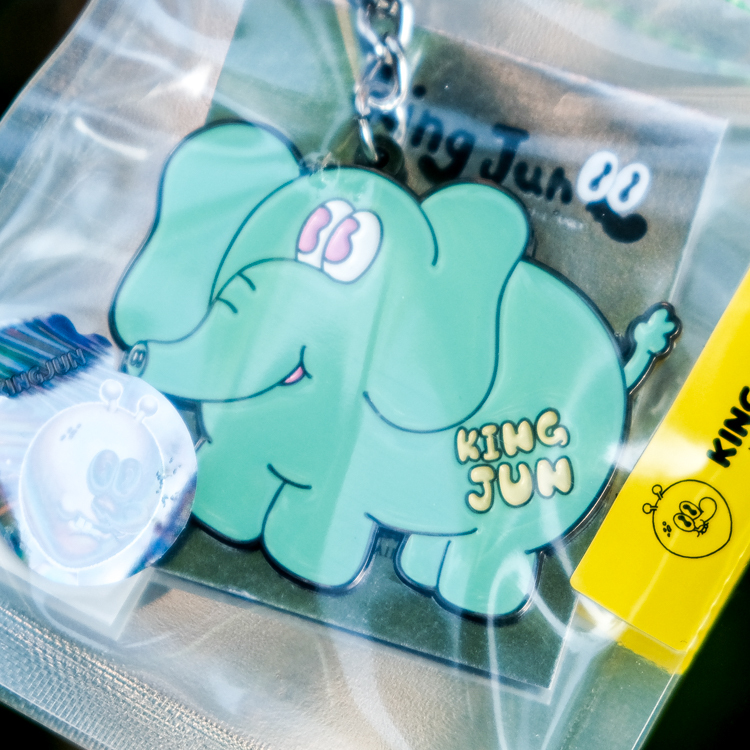 Kingjun｜大象鑰匙圈｜淺藍