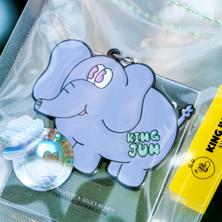 Kingjun｜大象鑰匙圈｜紫色
