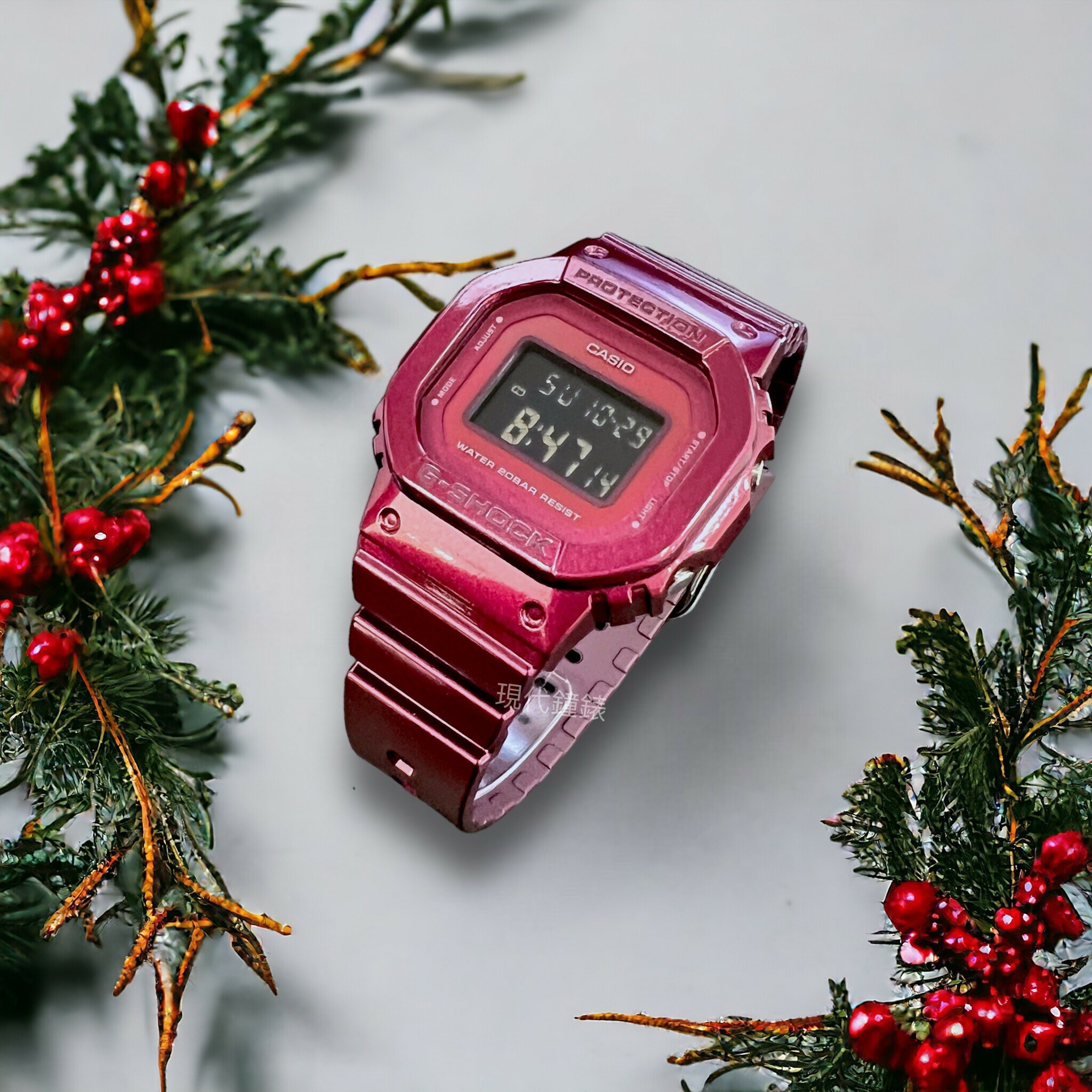 【G-SHOCK】個性黑紅電子錶GMD-S5600RB-4D 40.5mm 現代鐘錶