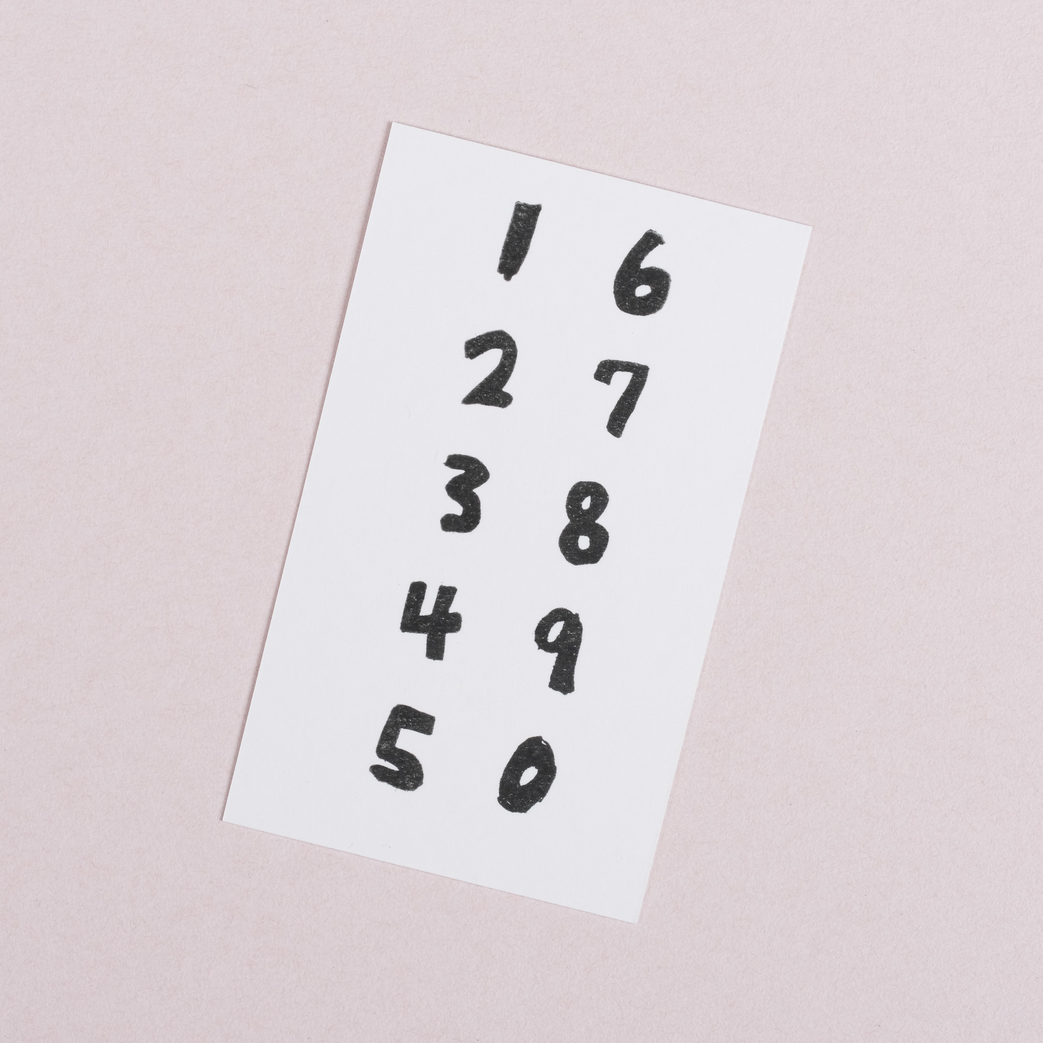 手寫數字棒 膠版印章｜一分之一工作室 臺灣