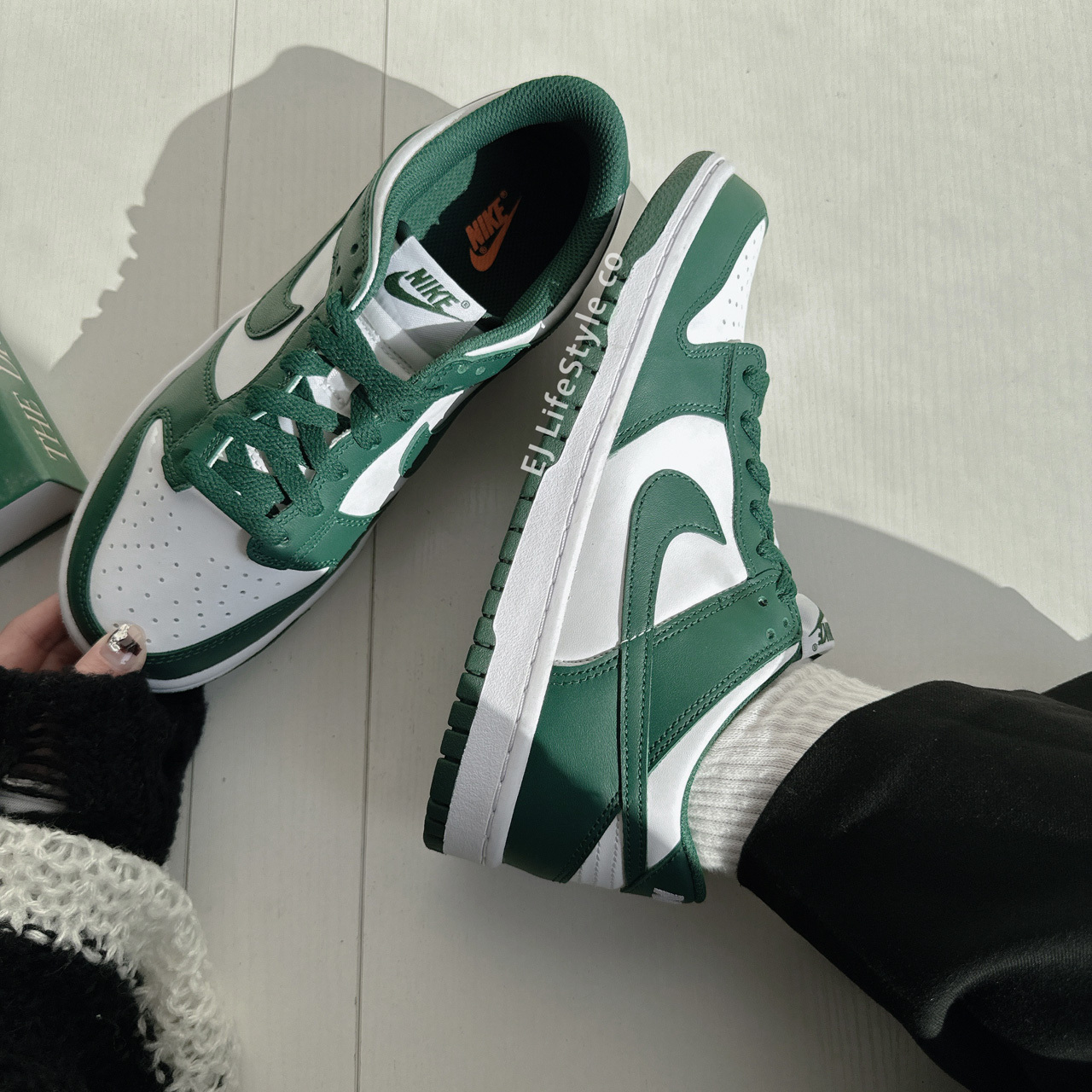 NIKE DUNK LOW "Varsity green" 白綠 大童鞋 CW1590-102 / 現貨