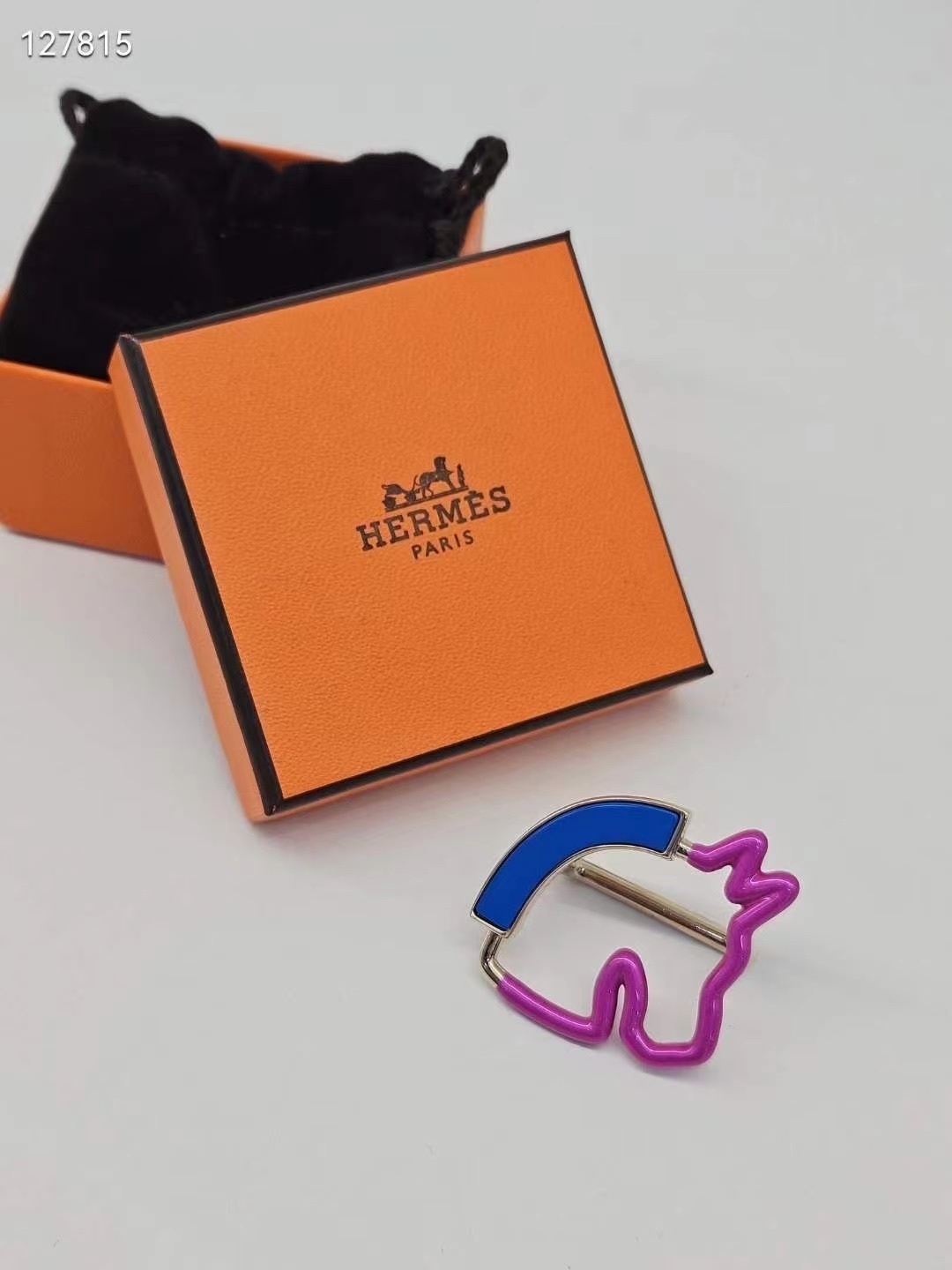 Hermes 馬馬絲巾扣 -M