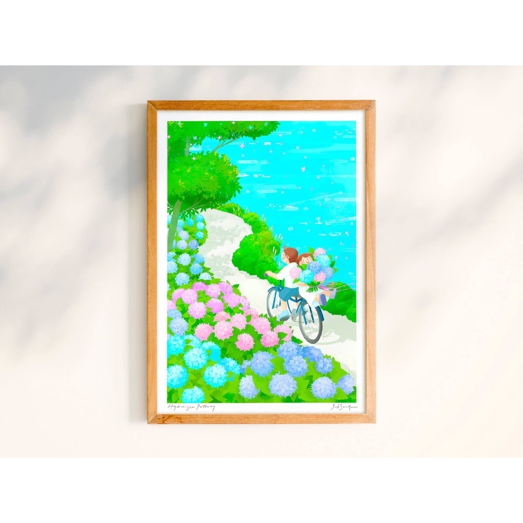 Hydrangea Pathway 繡球小路 海報｜InkSundae