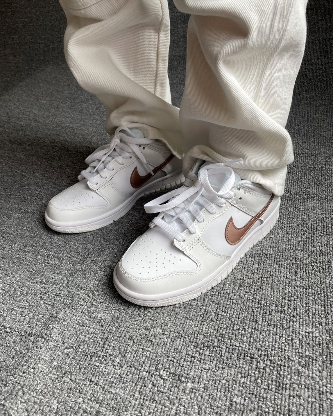 KTQ STORE ‧  NIKE DUNK LOW WHITE PINK 玫瑰金 白玫瑰 白粉 DH9765-100