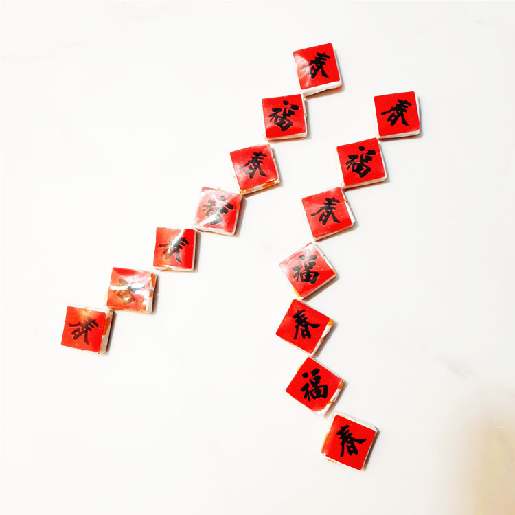 創意小春聯義美牛奶糖,過年糖果