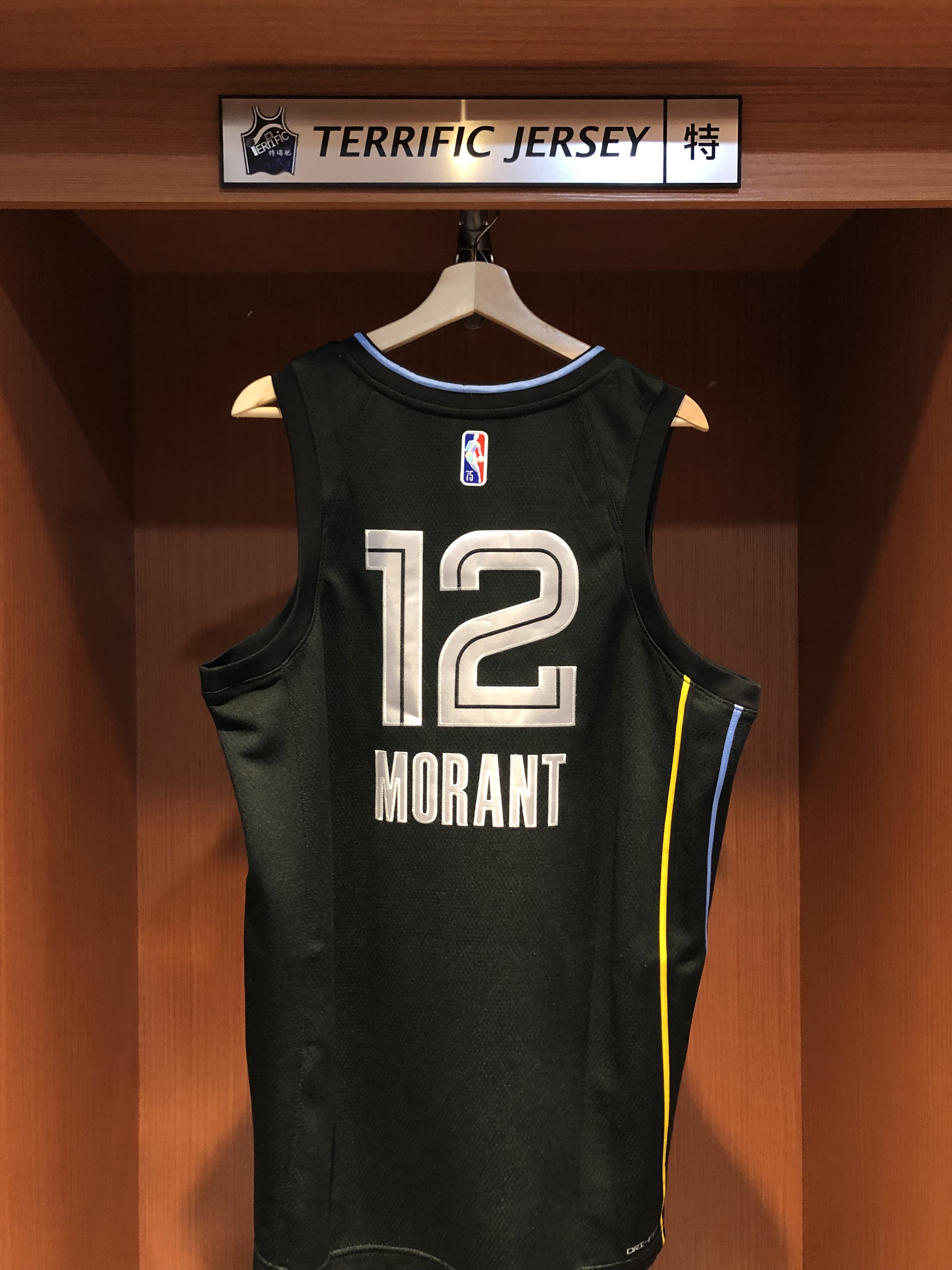 NBA球衣 Ja Morant 曼菲斯灰熊 MVP黑 75周年 鑽石標 Select Nike Swingman 球迷版 電繡 全新