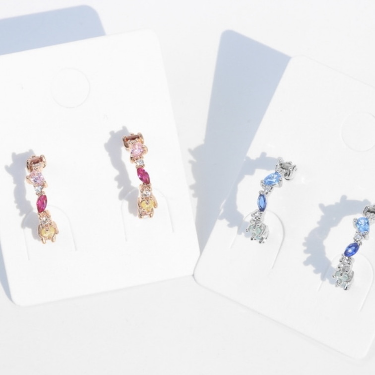 拼色水晶小半圈 #E126