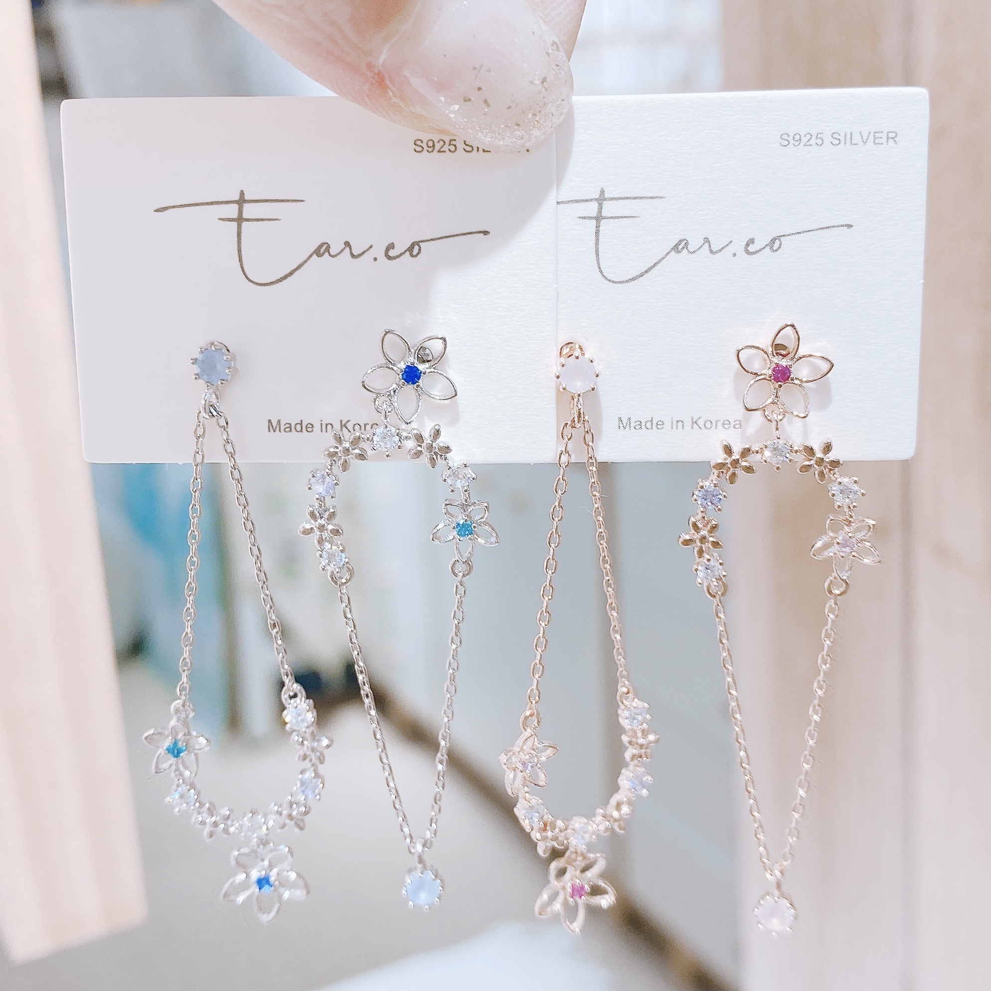 花花垂釣V形流蘇 #E122