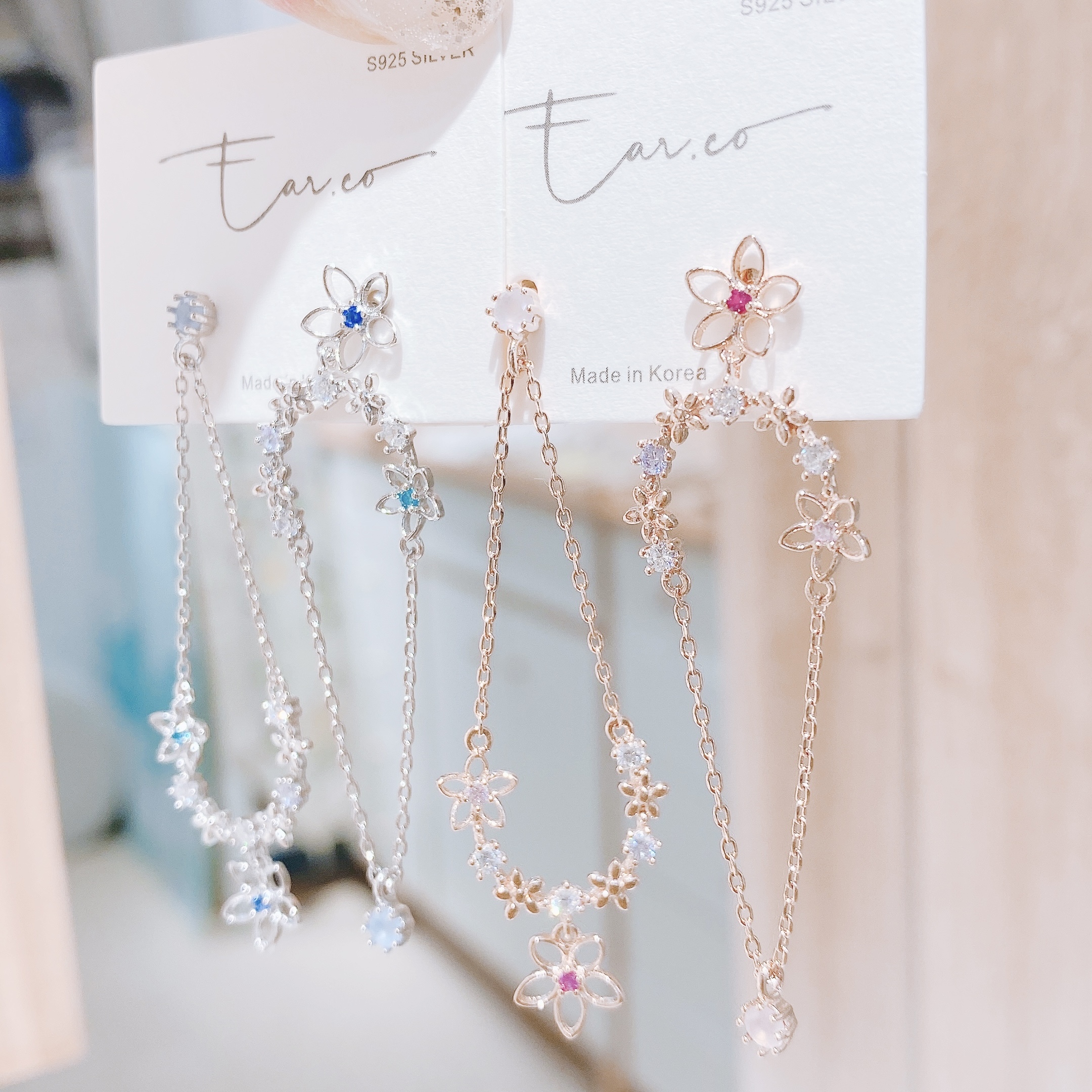 花花垂釣V形流蘇 #E122