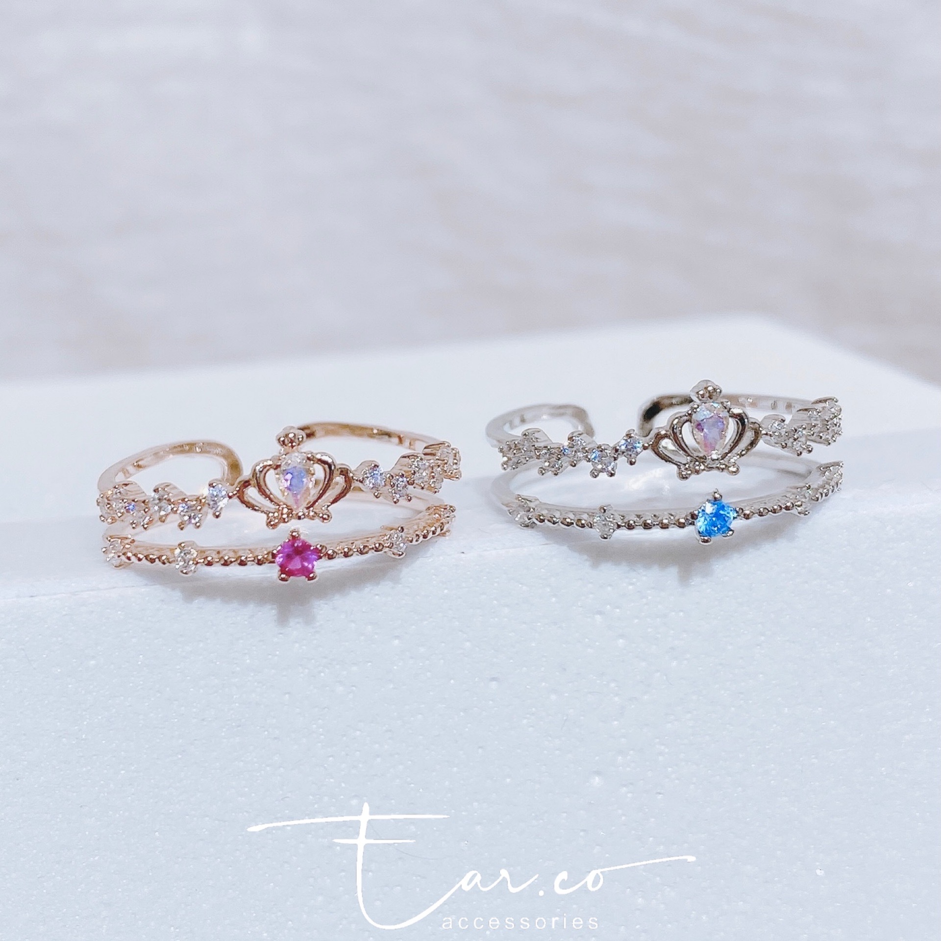 皇冠雙層戒指 #E154