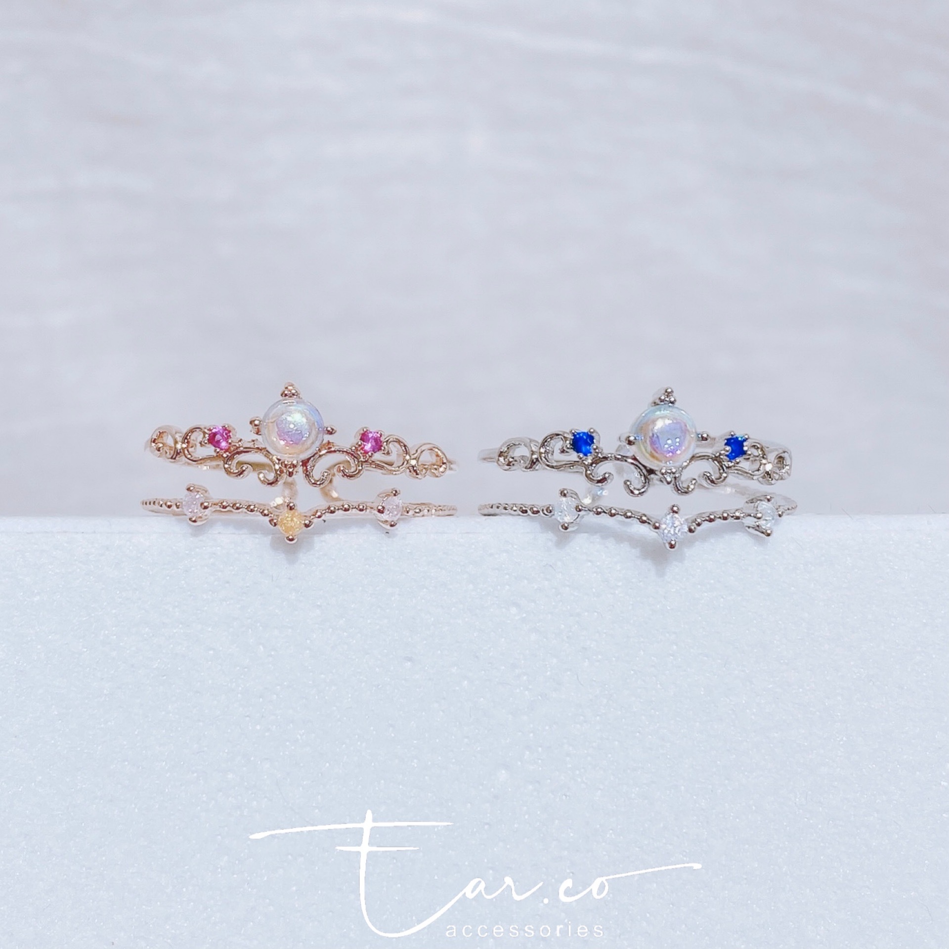 南瓜車雙層戒指 #E166