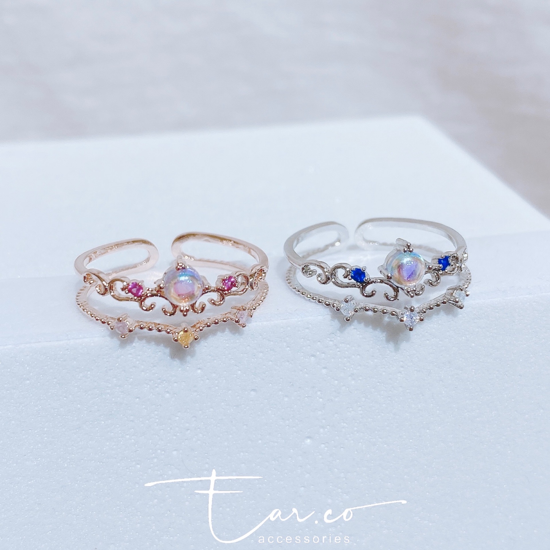 南瓜車雙層戒指 #E166