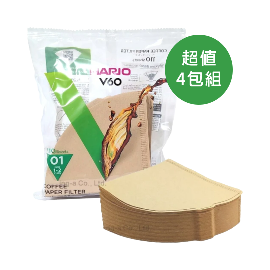 【超值4入組 】Hario 無漂白咖啡濾紙 110張*4包 / 錐形濾紙 / V60濾紙