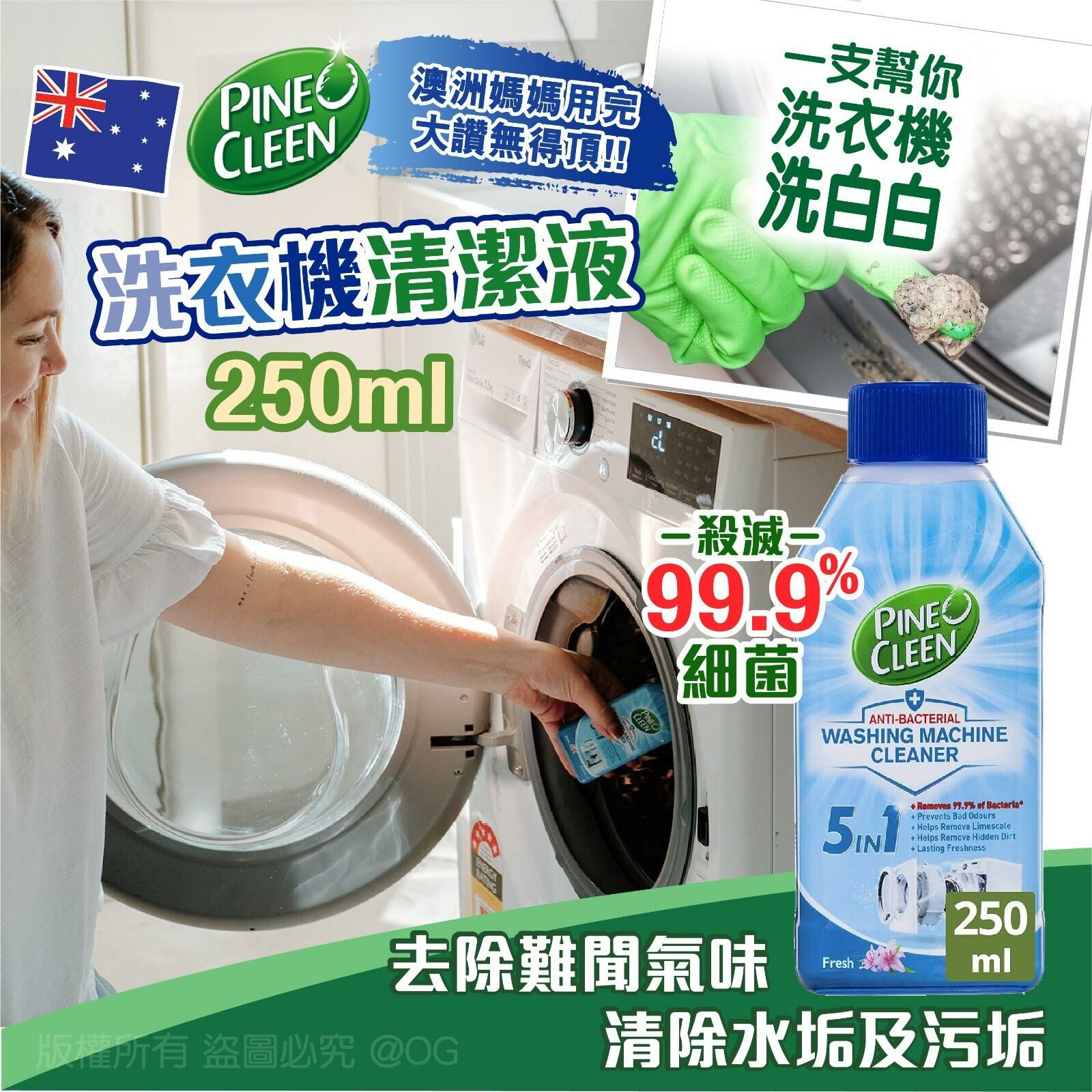 澳洲 Pine O Cleen 洗衣機清潔液 250ml