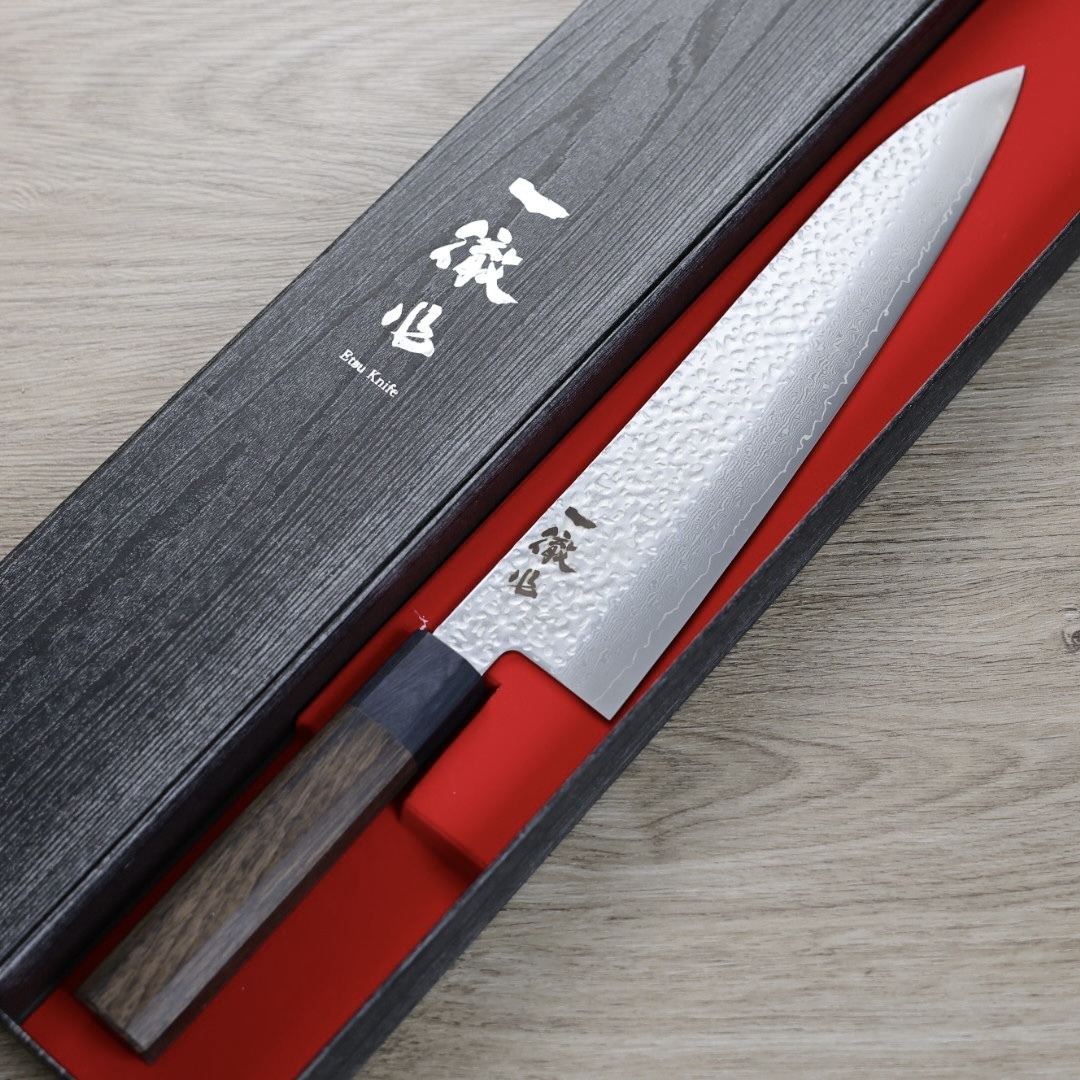 一徹牛刀230mm VG10鋼33層鎚目大馬士革