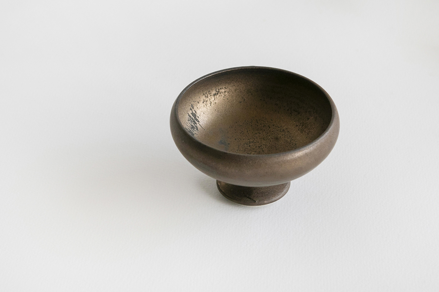 竹口要-附腳碗 砂金色