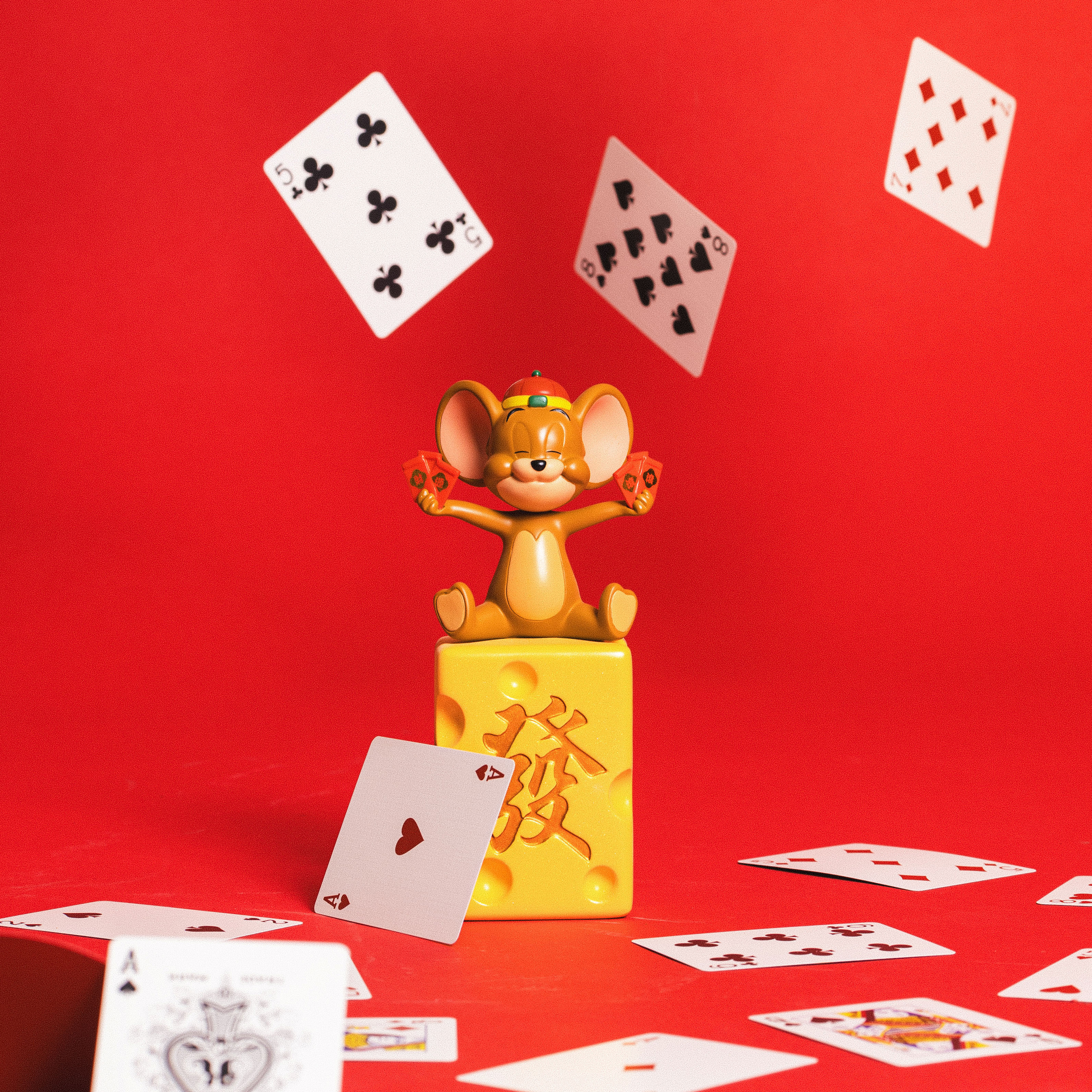 SOAP STUDIO TOM AND JERRY GOOD FORTUNE STATUE 招財傑利鼠公仔 新年 麻將 發財