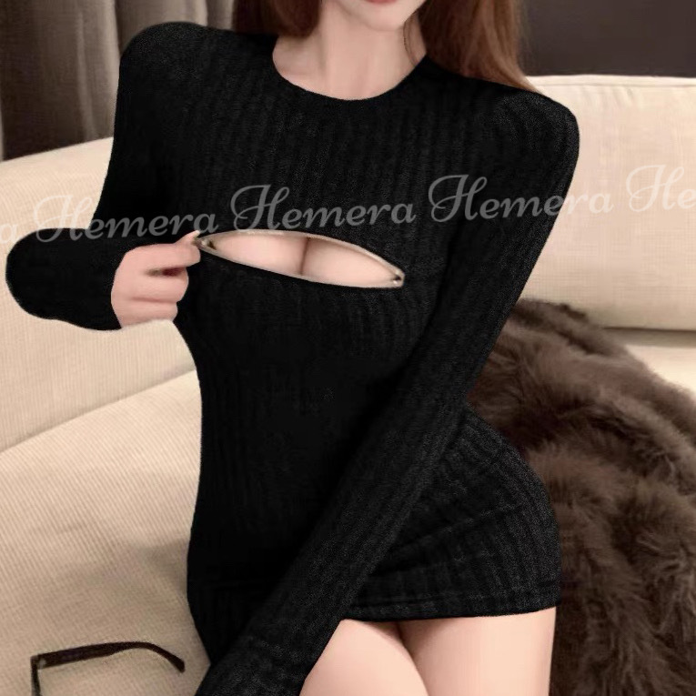 DR24W0132 性感拉鏈連身裙