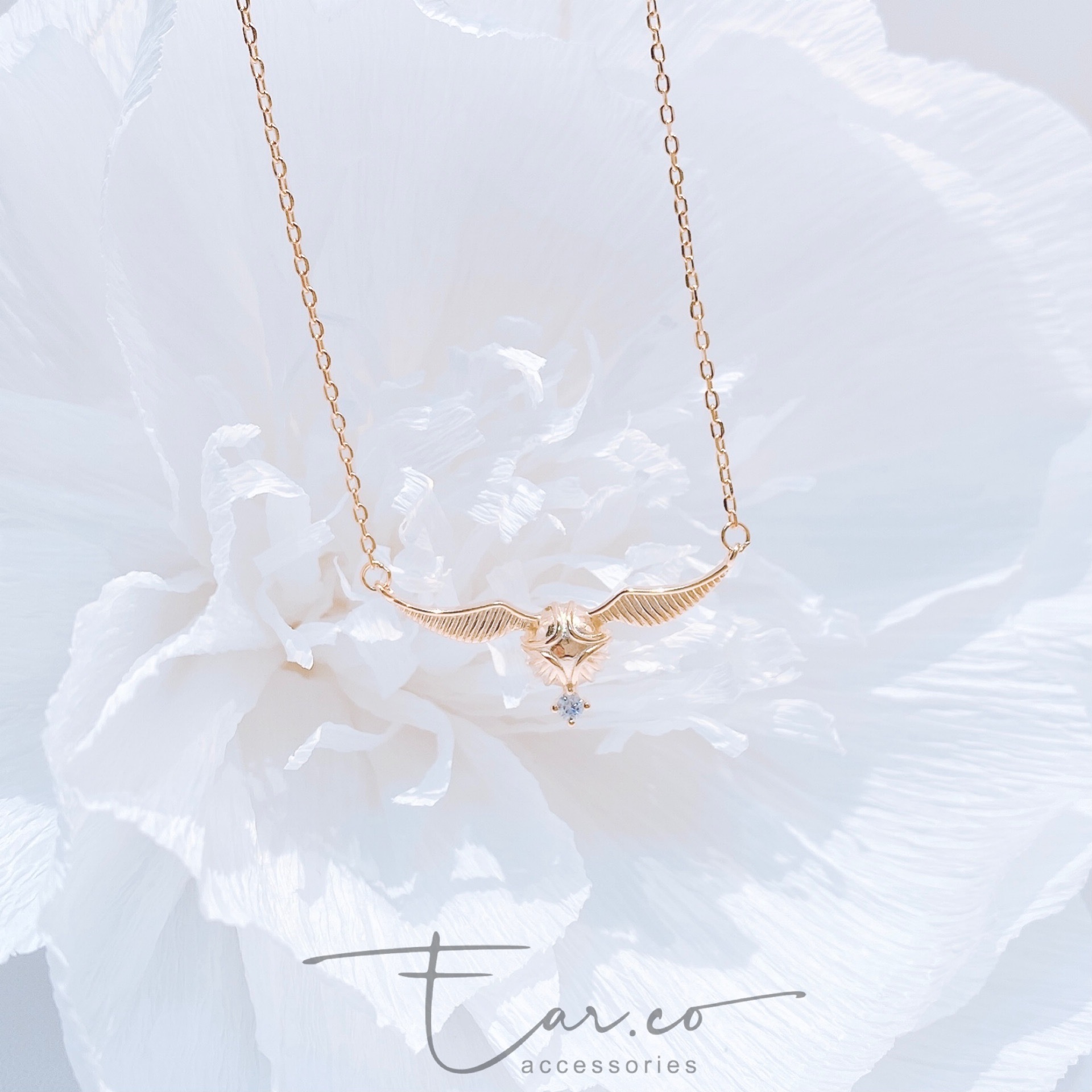 金探子閃石純銀頸鏈 #A862