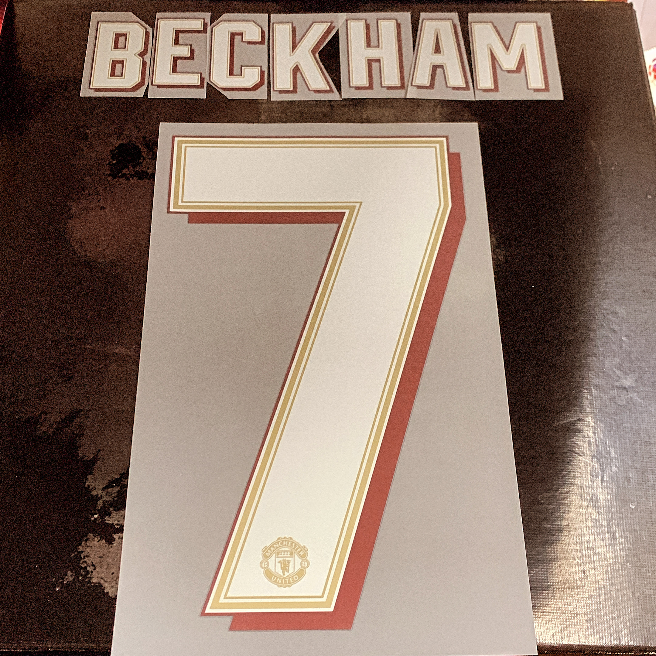 2019 Manchester United Treble Legends Nameset 7 BACKHAM