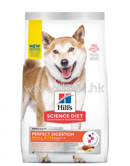 希爾思™寵物食品 狗糧 成犬1-6 完美消化 (雞肉、全燕麥及糙米) 細粒成犬狗糧 12lb