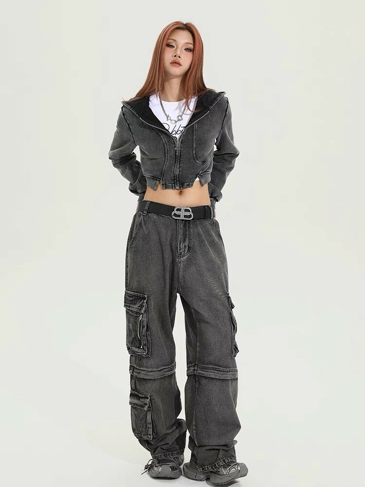 拉鍊水洗短款外套