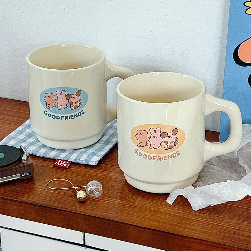 《3585》GOOD FRIENDS三位小夥伴陶瓷馬克杯300ML