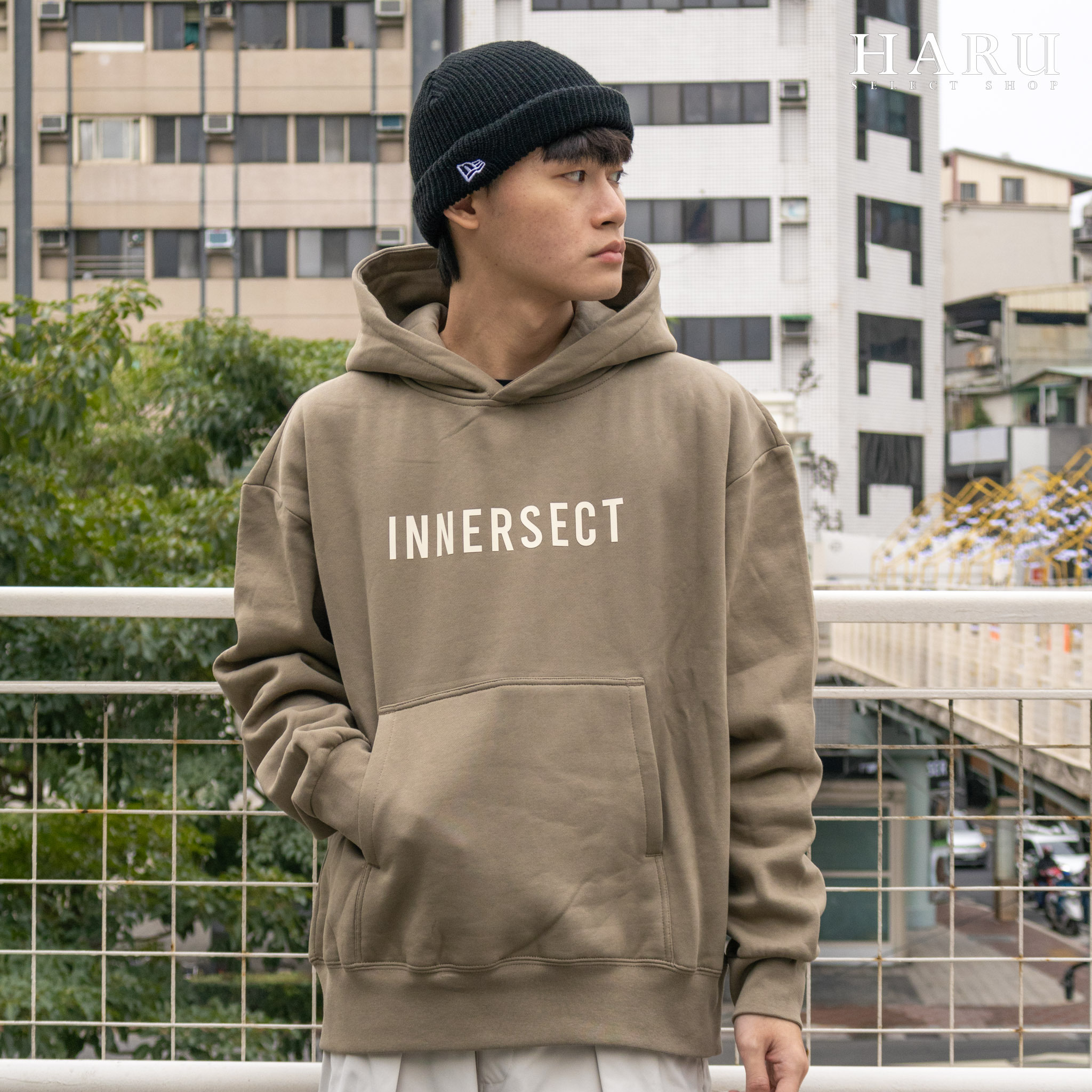 陳冠希 Clot INNERSECT 三生萬物 FOG ESSENTIAL 印花 字母LOGO 循環標 連帽上衣 帽TEE 帽踢 INN24FWTHD141*