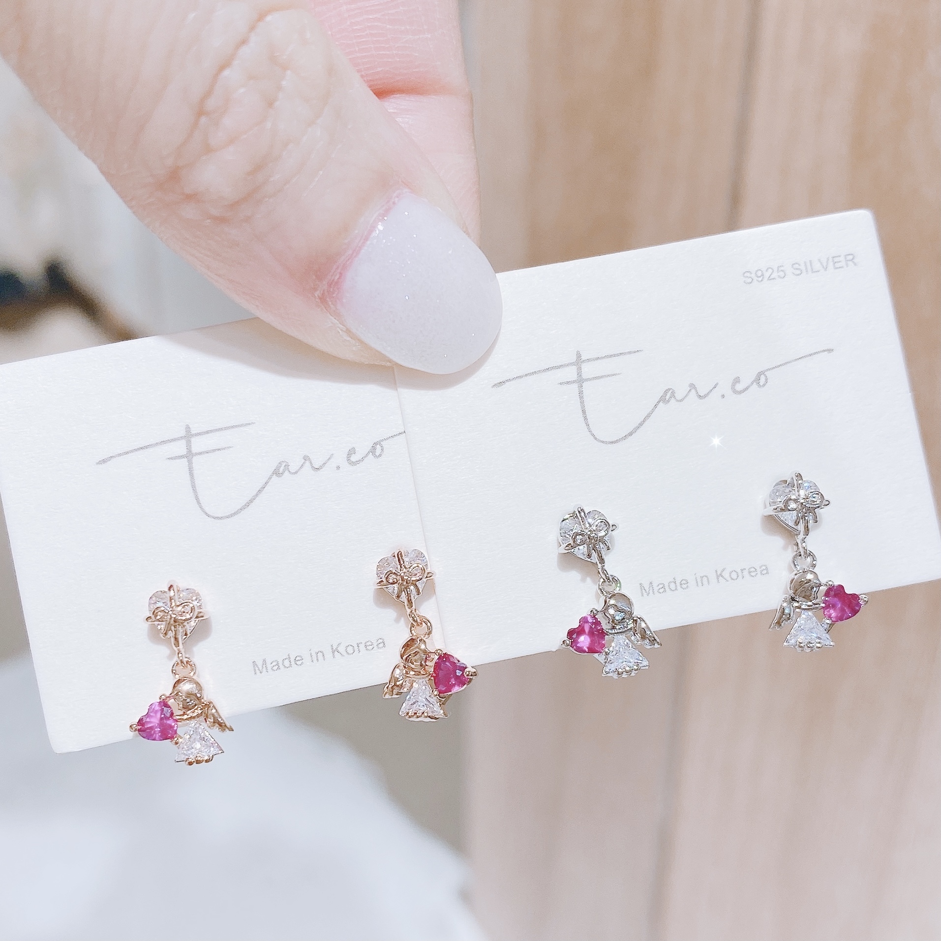 蝴蝶結愛心垂釣小天使 #E219